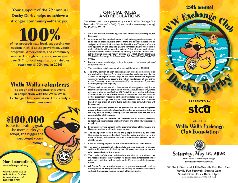 Rules & Regulations | Exchange Club of Walla Walla